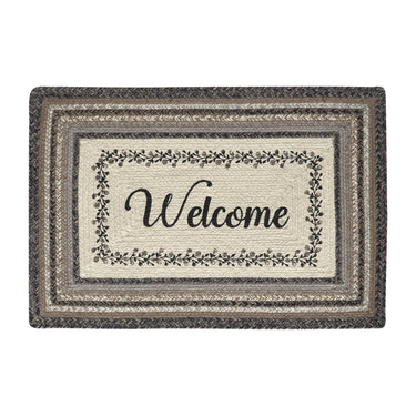 Floral Vine Jute Braided Rug Rect 20